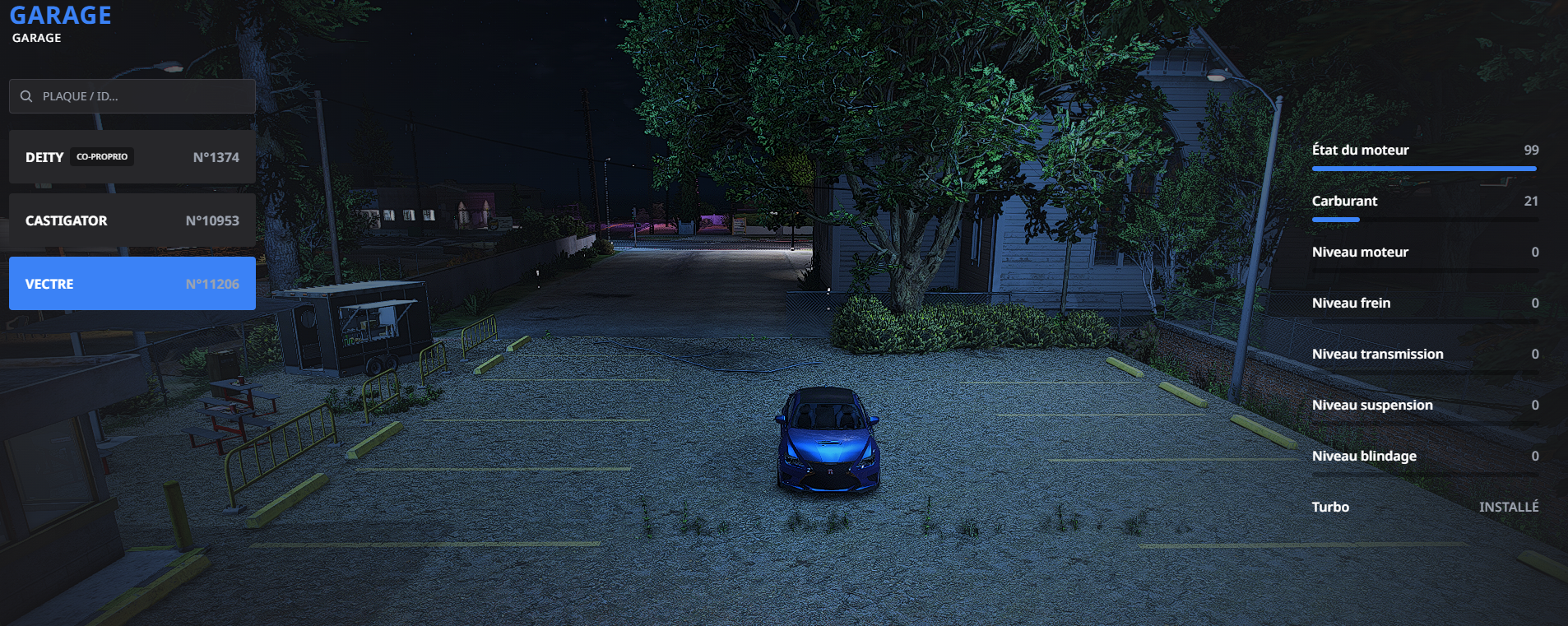 Exemple de capture du garage